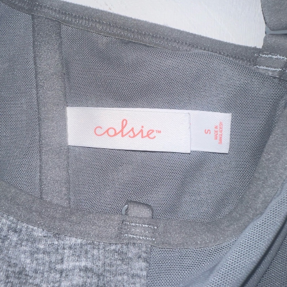 Colsie Grey Corset Top - Picture 3 of 3